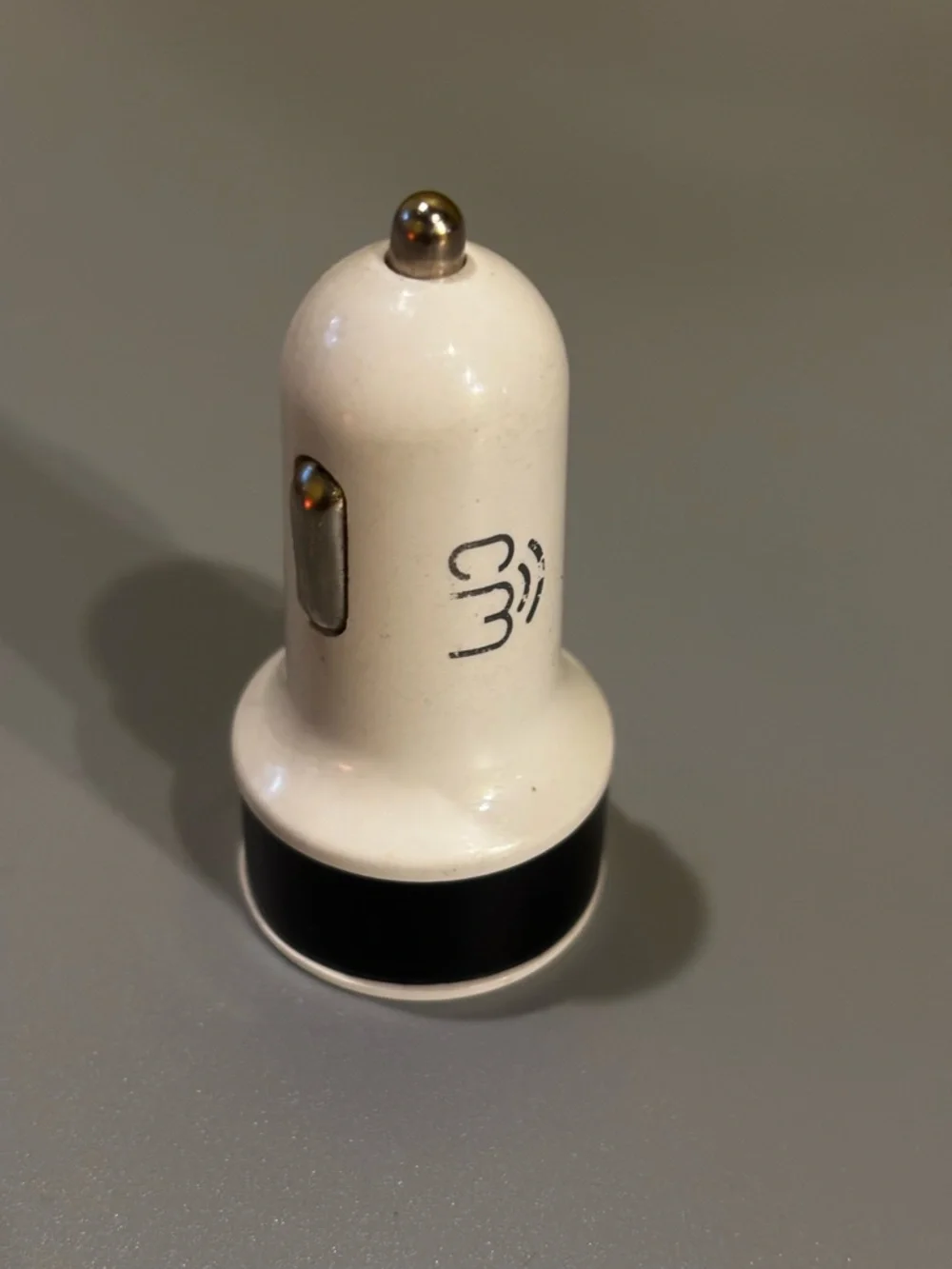 Universal White Car Charger with USB Cables